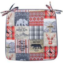 Tuolin pehmuste Home4You WINTER 39x39 cm, talvi- ja eläinkuosi, monivärinen