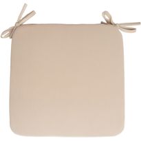Tuolin pehmuste sametti Home4You NEW 39x39xK2,5 cm, vaaleanbeige