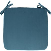 Tuolin pehmuste sametti Home4You NEW 39x39xK2,5 cm, harmaa, sininen