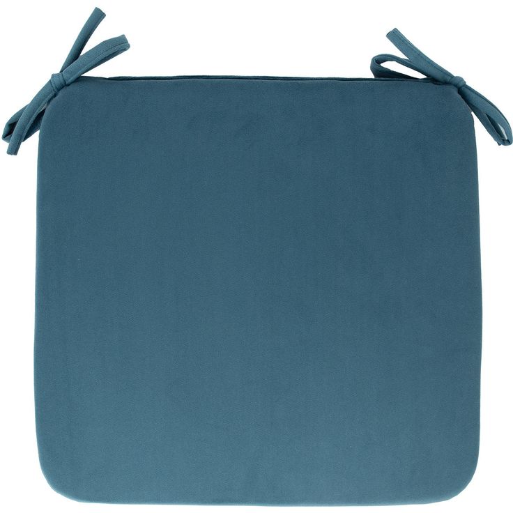 Chair pad VELVET NEW 39x39xH2,5cm, grey blue