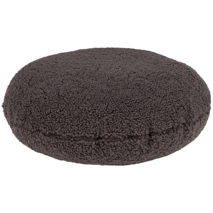 Pillow LARRY round, D40x16cm, grey