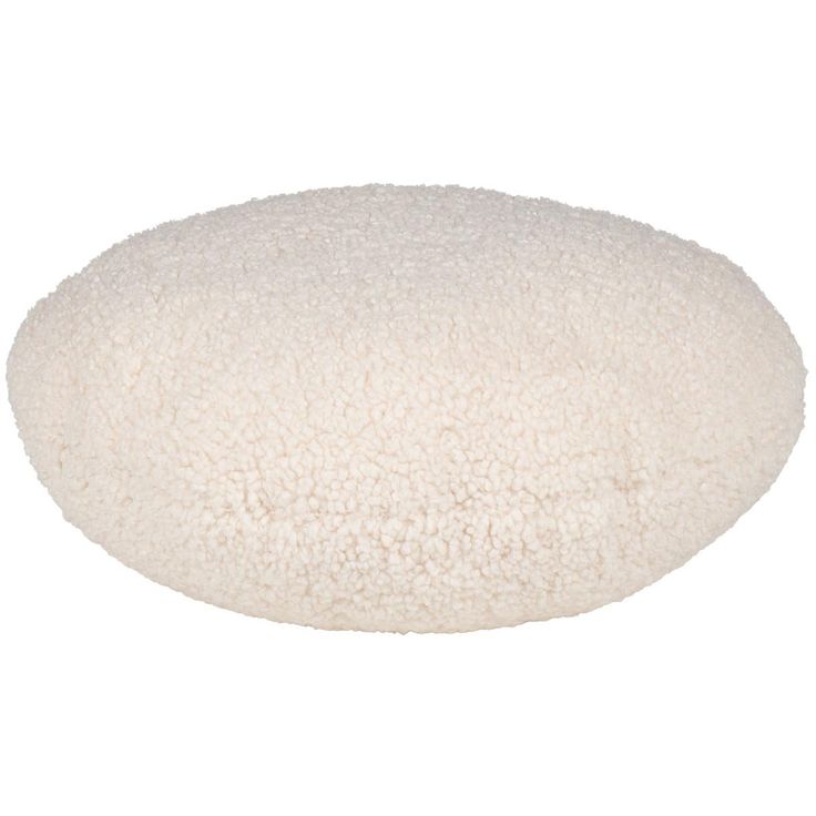 Pillow LARRY round, D40x16cm, natural white