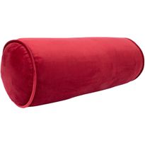 Samettinen rullatyyny Home4You Ø18x50 cm, viininpunainen, punainen