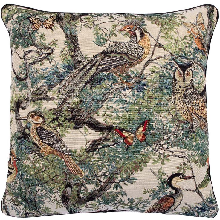 Pillow HOLLY 45x45cm, birds in the forest