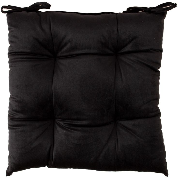 Chair cushion VELVET 40x40cm, black