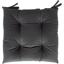 Tuolin pehmuste sametti Home4You NEW 40x40 cm, harmaa