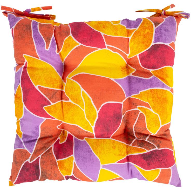 Cushion for chair LONETA 40x40cm, red leaves