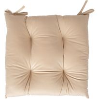 Tuolin pehmuste sametti Home4You NEW 40x40 cm, vaaleanbeige