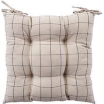 Tuolin pehmuste Home4You LINEN 40x40 cm, pellavanvärinen, neliö
