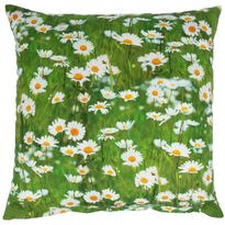 Koristetyyny Home4You HOLLY 45x45 cm, päivänkakkarat, vihreä