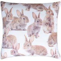 Koristetyyny Home4You HOLLY 45x45 cm, jänikset, beige