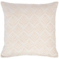 Koristetyyny Home4You TEDDY 45x45 cm, valkoinen, kukkakuosi kuvio, beige