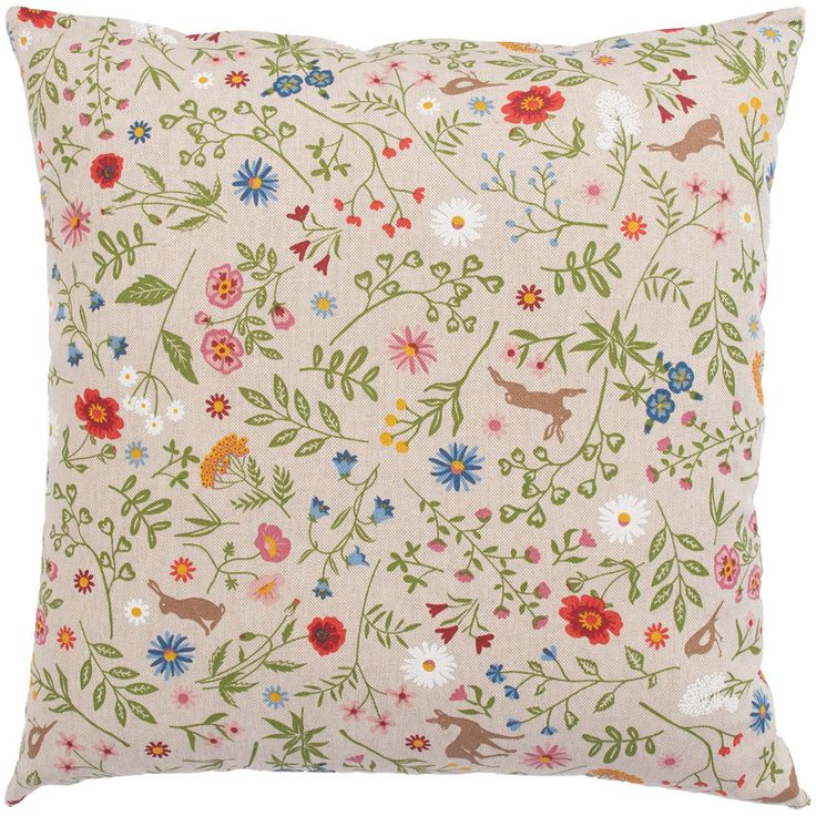 Pillow HOLLY 45x45cm, animals and flowers
