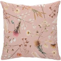 Koristetyyny Home4You HOLLY 45x45 cm, kuivatut kukat, vaaleanpunainen