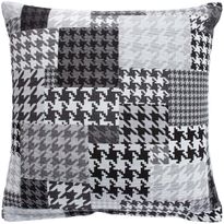 Koristetyyny Home4You HOLLY 45x45 cm, musta ja valkoinen, harmaa