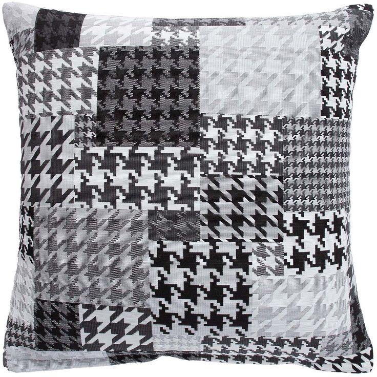 Pillow HOLLY 45x45cm, black and white