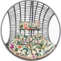 Riipputuolin tyyny Home4You COCO AMAZONIA, beige kukallinen 75x15 cm, monivärinen