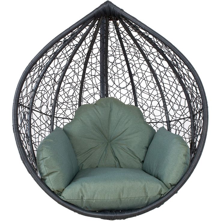 Cushion for hanging chair DROPLET, green
