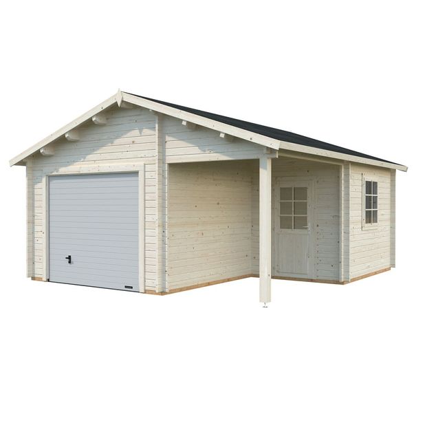 Autotalli Palmako Roger, nosto-ovella, 21,9+5,2m²