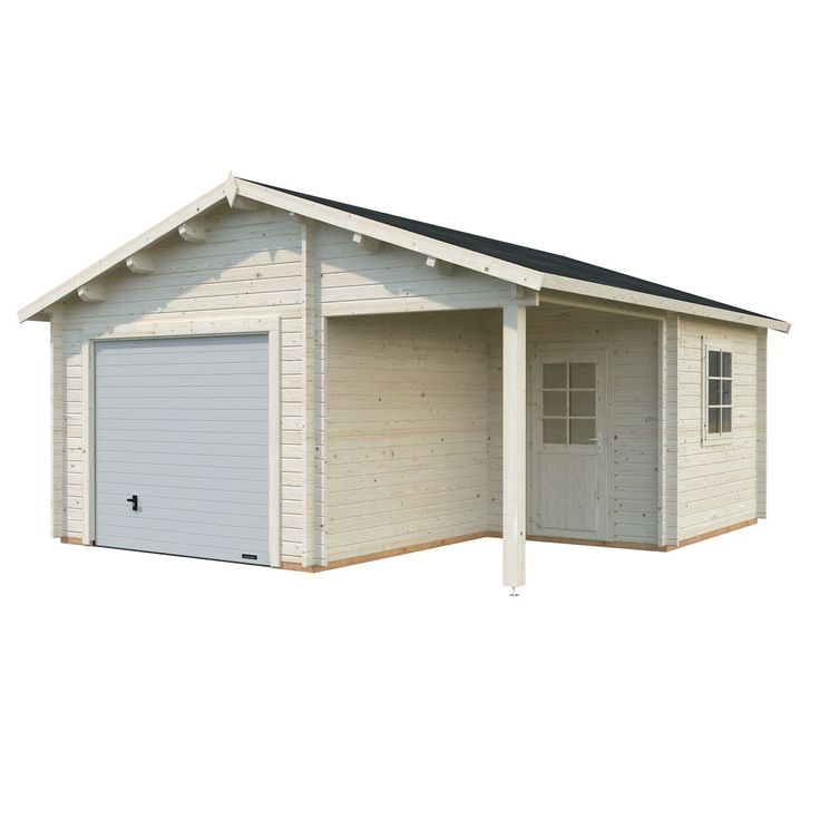 Autotalli Palmako Roger, nosto-ovella, 21,9+5,2m²
