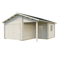 Autotalli Palmako Roger, puuovella, 21,9+5,2m²
