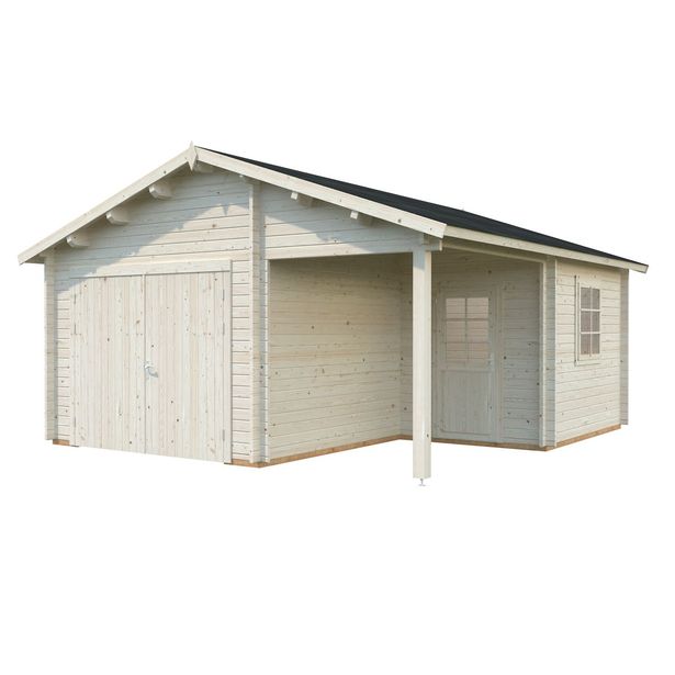 Autotalli Palmako Roger, puuovella, 21,9+5,2m²