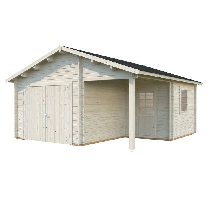 Autotalli Palmako Roger, puuovella, 21,9+5,2m²