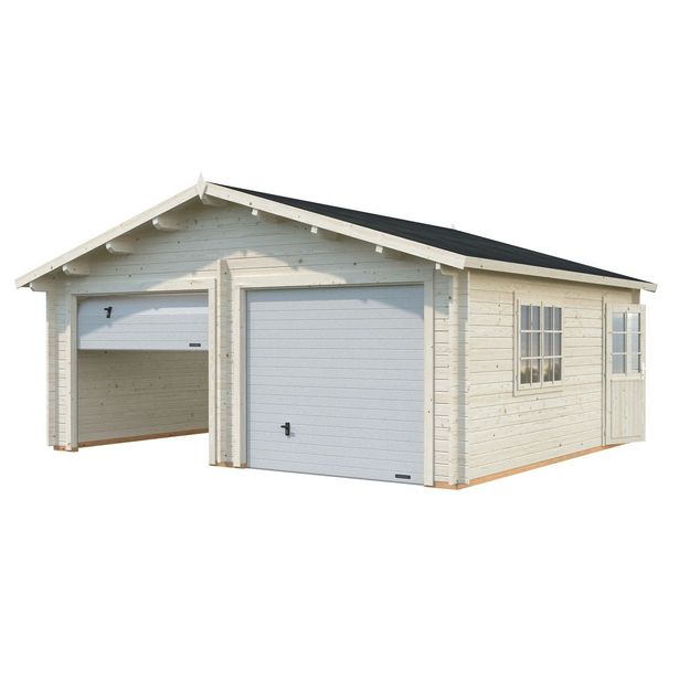 Autotalli Palmako Roger, nosto-ovella, 28,4m²