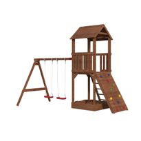 Leikkikeskus Palmako Jesper 3, leikkitorni+hiekkalaatikko, kiipeilyseinä, keinuosa