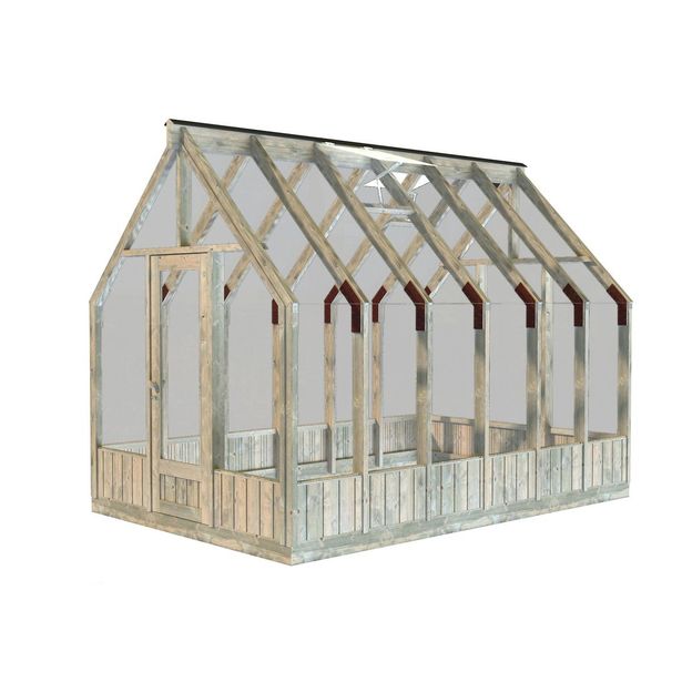 Kasvihuone Palmako Emilia, 8,2m², turvalasi, puurunko