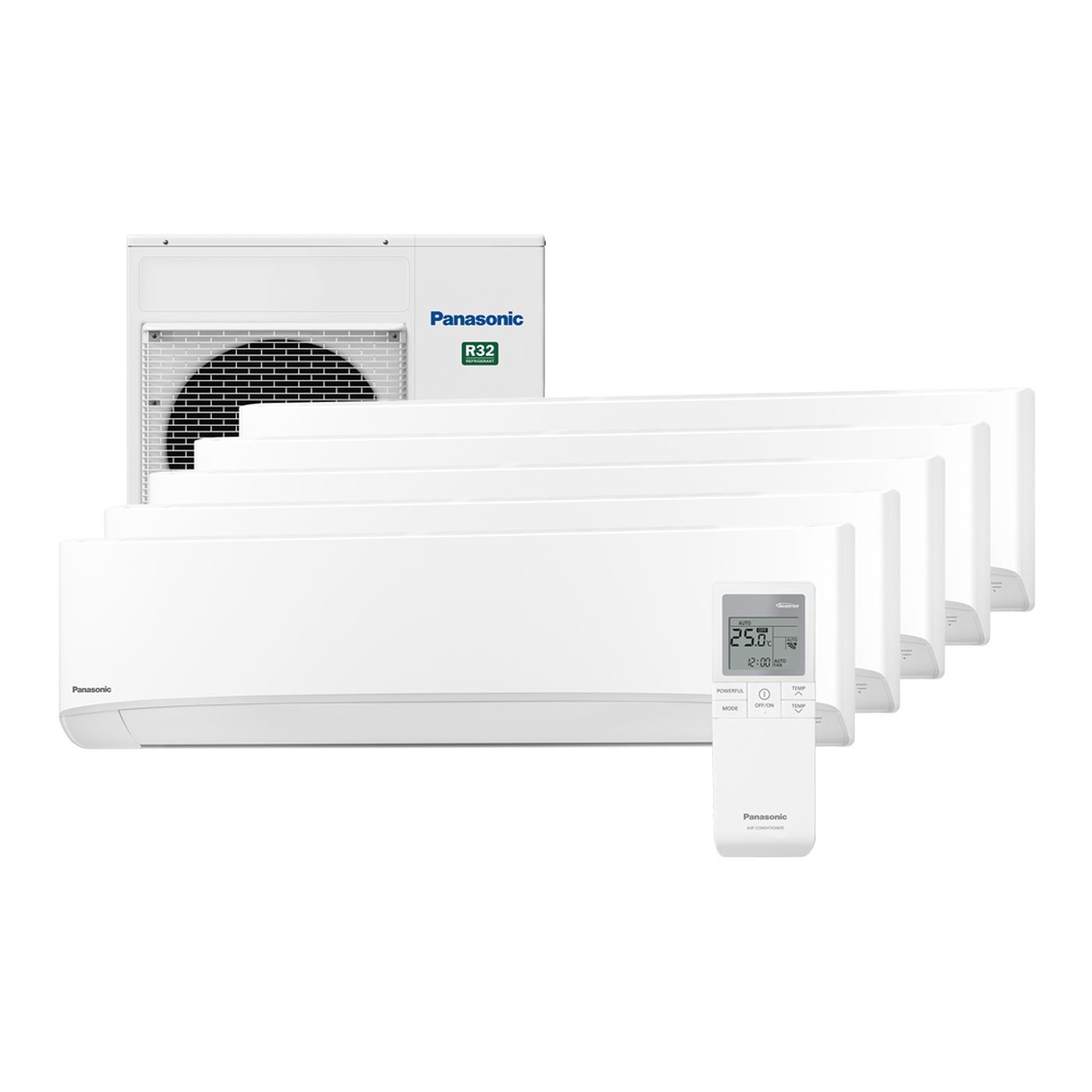 Ilmalämpöpumppu Panasonic Multisplit Z Series CU-5Z90TBE/CS-TZ25ZKEW, 5 sisäyksikköä