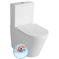 WC-istuin Interia Pako Rimless, soft-close -kannella, kaksoishuuhtelu, valkoinen