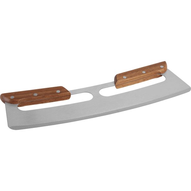 Mezzaluna-pizzaleikkuri Pepper, 35cm, puukahvalla