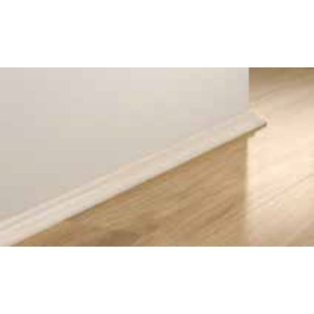 Mattolista 17x17x2400mm, MDF, valkoinen, laminaatille ja parketille