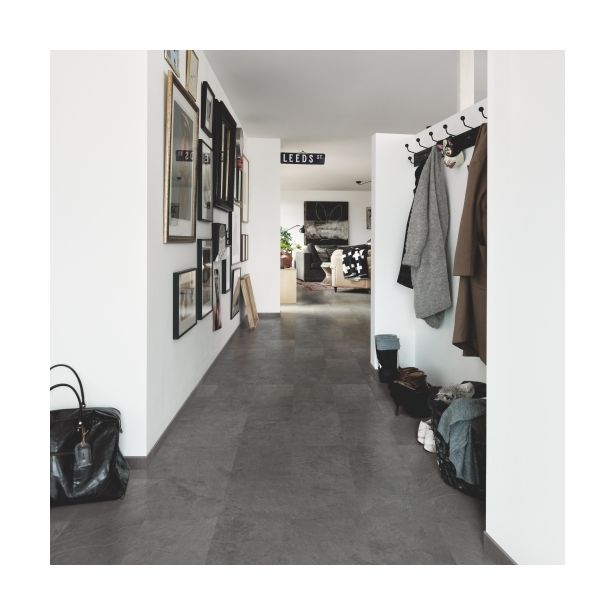 Vinyylilaatta Pergo Aura Pad Pro Black Scivaro Slate, integroitu alusmateriaali
