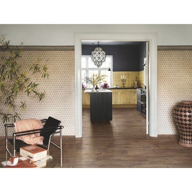 Vinyylilankku Pergo Lysefjord Pad Pro, Brown Lodge oak, integroitu alusmateriaali