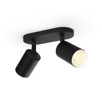 LED-spottivalaisin Philips Hue Fugato, bluetooth, 2x5.7W, IP20, GU10, 195x80x153mm, musta