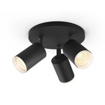 LED-spottivalaisin Philips Hue Fugato, bluetooth, 3x5.7W, IP20, GU10, Ø195x153mm, musta