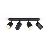 LED-spottivalaisin Philips Hue Fugato, bluetooth, 4x5.7W, IP20, GU10, 425x80x153mm, musta