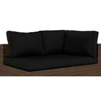 Pehmusteen päällinen Bahamas-päätymoduuliin, oikea/vasen, musta