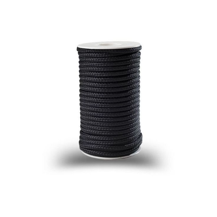Polyesterinyöri Piippo, 5mm, musta, 17m