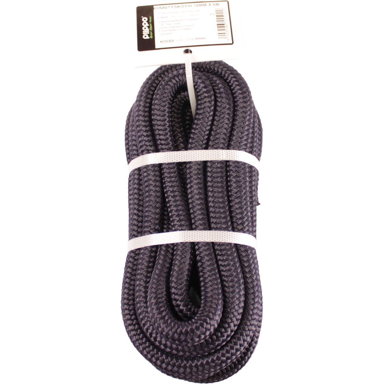 Kiinnitysköysi lenkillä Piippo, 16mm x 6m