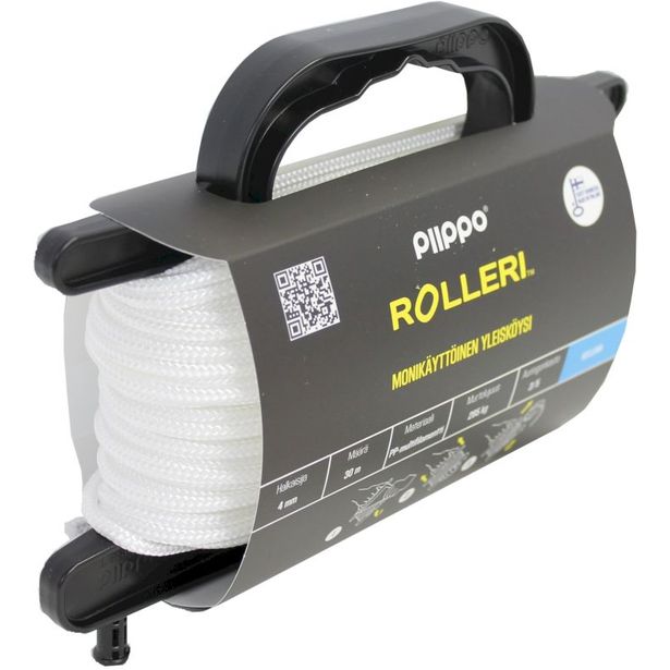 Rolleri Piippo PP-multifilamentti, 4mm x 30m, valkoinen