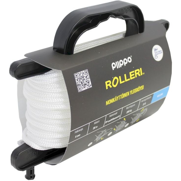 Rolleri Piippo PP-multifilamentti, 4mm x 30m, valkoinen