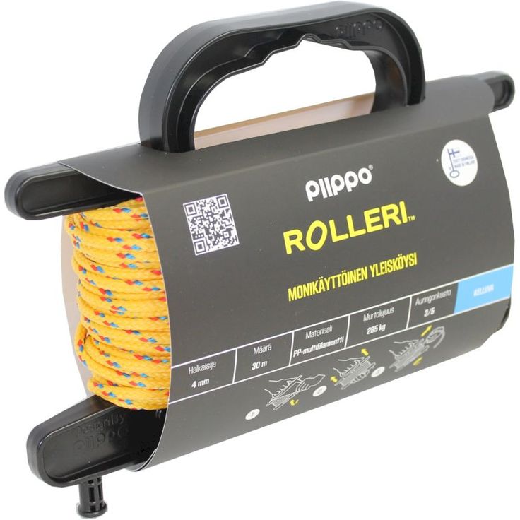 Rolleri Piippo PP-multifilamentti, 4mm x 30m, keltainen