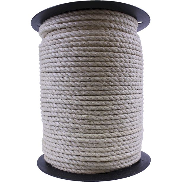 Sisalköysikela Piippo kierretty, 8mm x 220m
