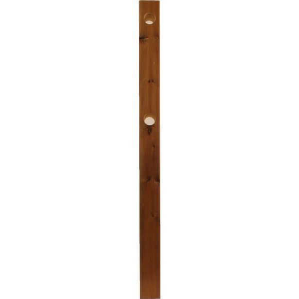 Köysitolppa Piippo 70x70x1000mm, ruskea, kahdella reiällä
