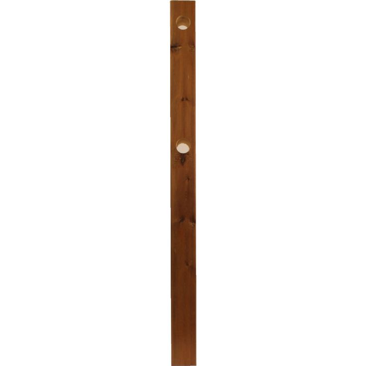 Köysitolppa Piippo 70x70x1000mm, ruskea, kahdella reiällä