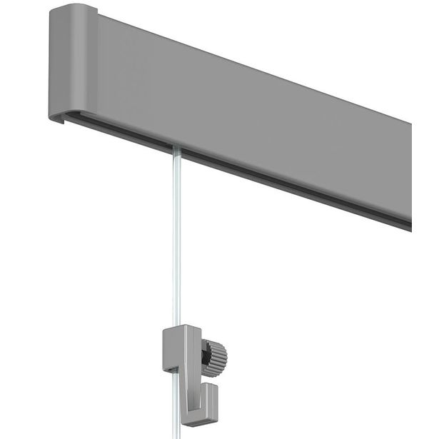 Easy-Seinälistaset Pisla Harjattu alumiini 200cm