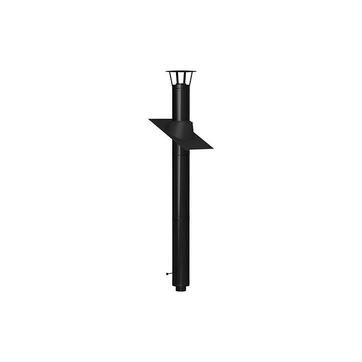 Kamiinan piippusetti Pisla, 3m/150mm, musta/rst